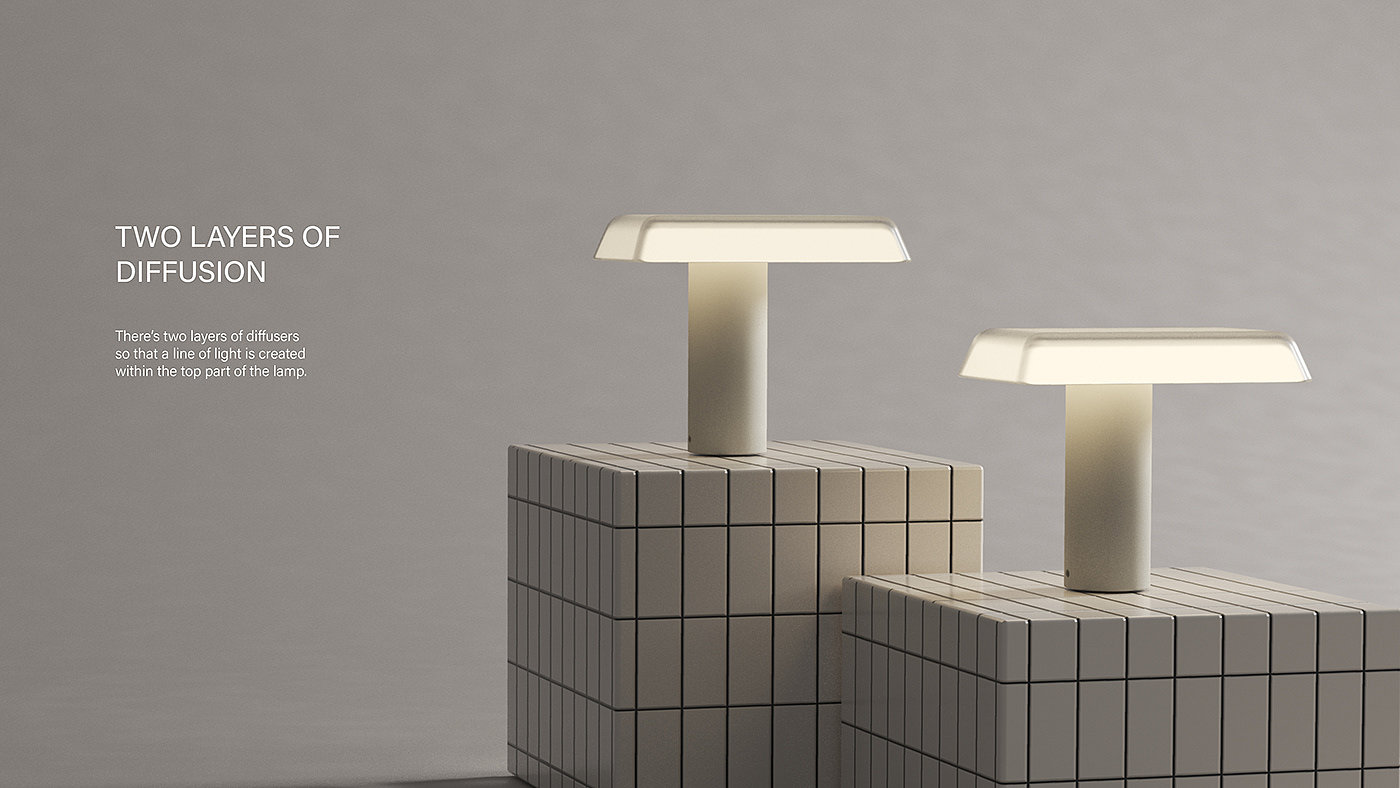 Desk lamp，lamp，Amadelle，Cinema 4D，product design，lamps and lanterns，