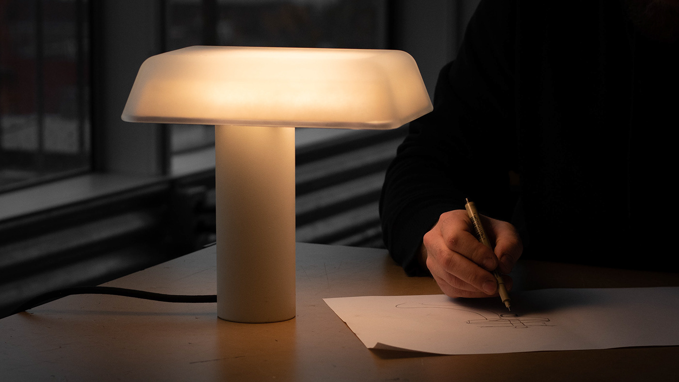Desk lamp，lamp，Amadelle，Cinema 4D，product design，lamps and lanterns，