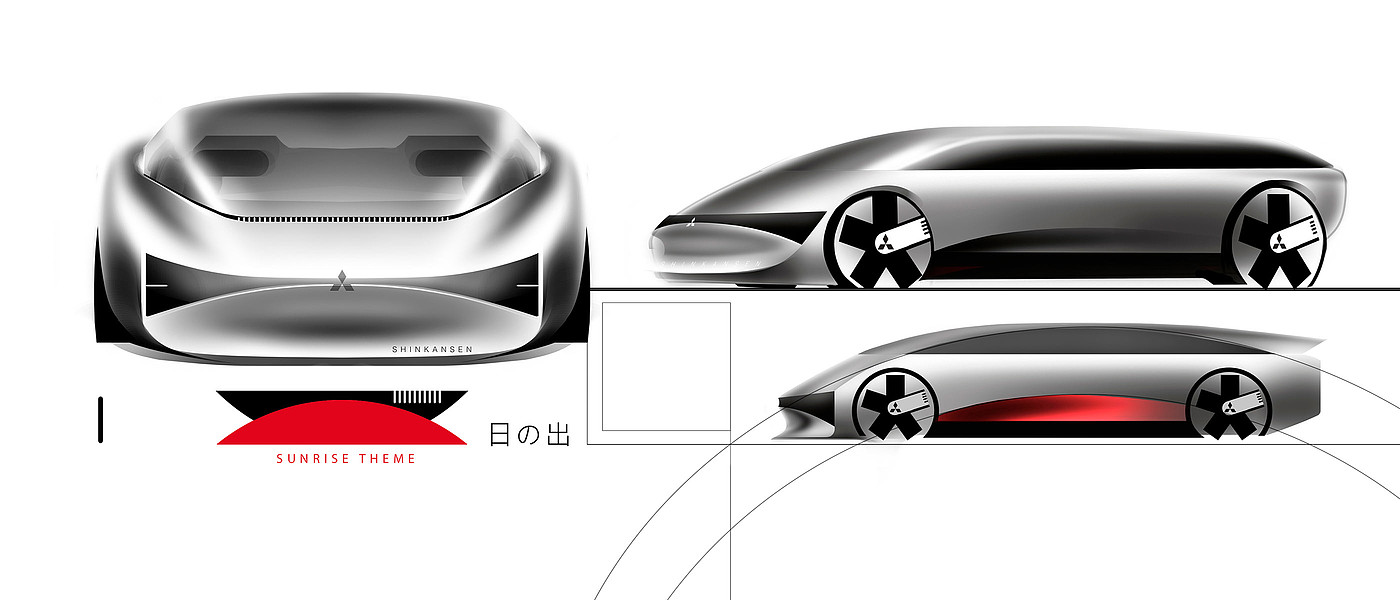 automobile，vehicle，Mitsubishi，Mitsubishi，the Shinkansen，conceptual design，