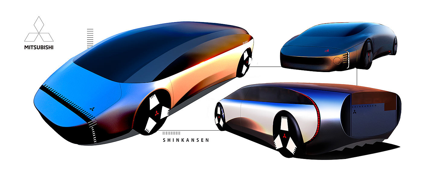 automobile，vehicle，Mitsubishi，Mitsubishi，the Shinkansen，conceptual design，