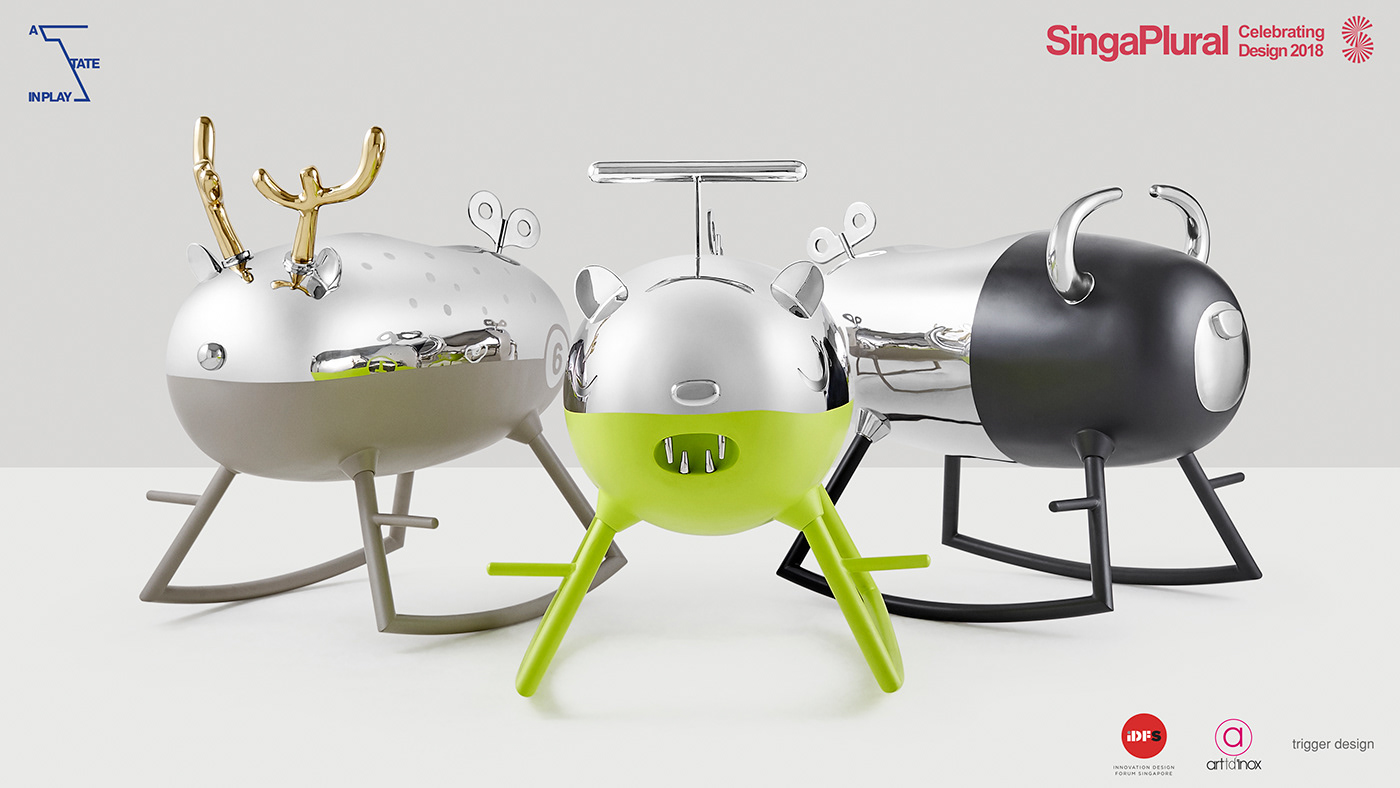 Swing car，children，animal，