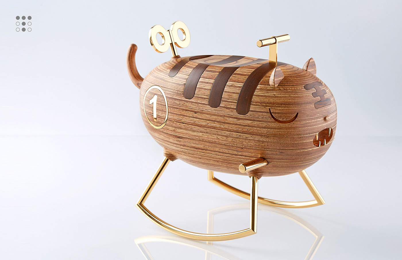 Music box，tiger，Wind up，