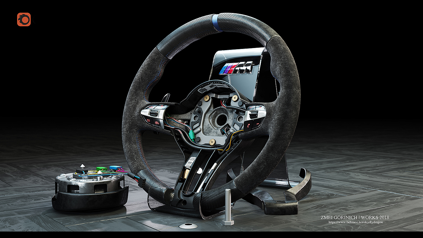 Model，BMW M4，Steering wheel，industrial design，Automobile design，spare parts，Automobile design，vehicle，