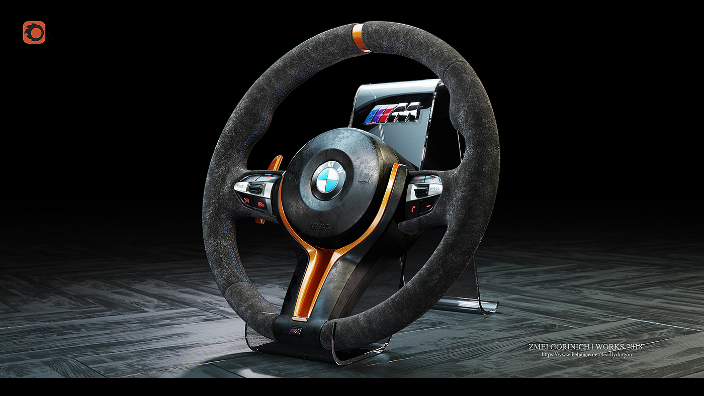 Model，BMW M4，Steering wheel，industrial design，Automobile design，spare parts，Automobile design，vehicle，