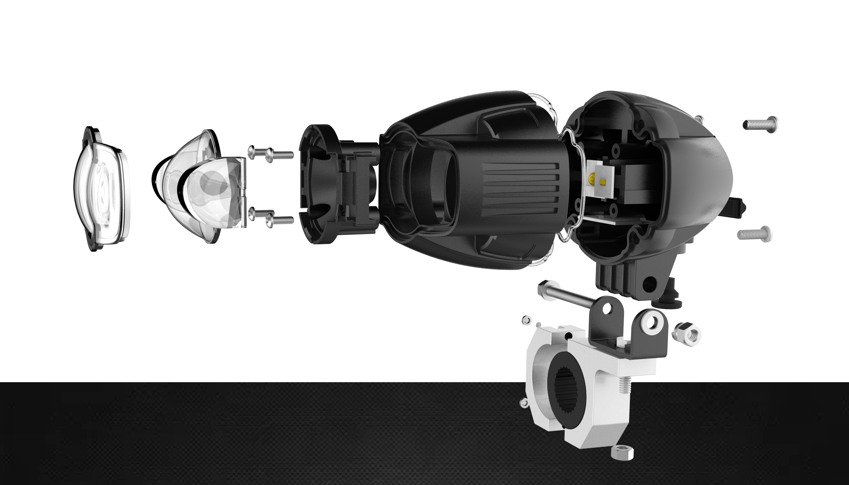 External motorcycle lamp，