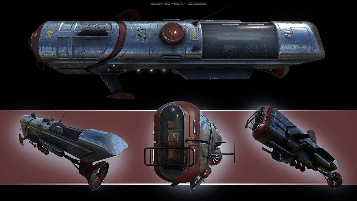 submarine，Submarine，Retro sci-fi ，