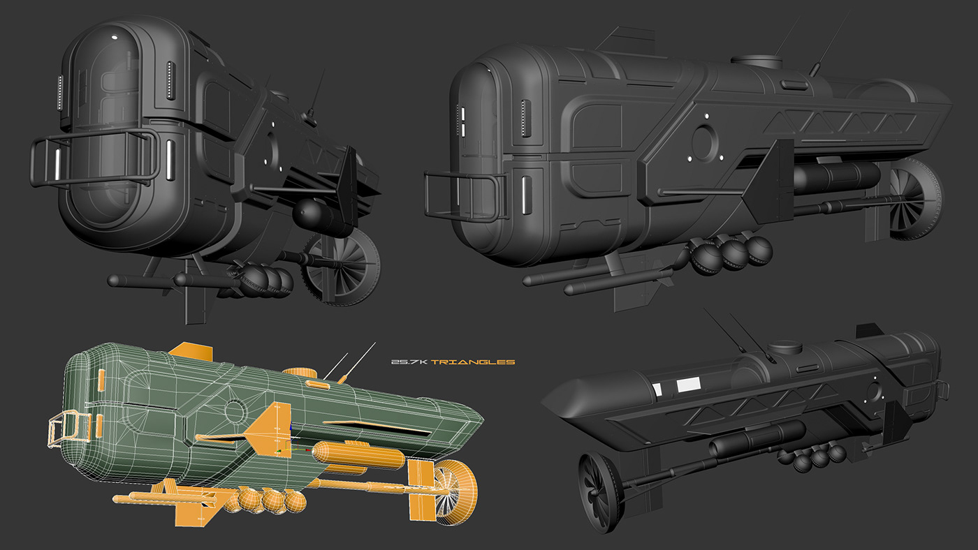 submarine，Submarine，Retro sci-fi ，