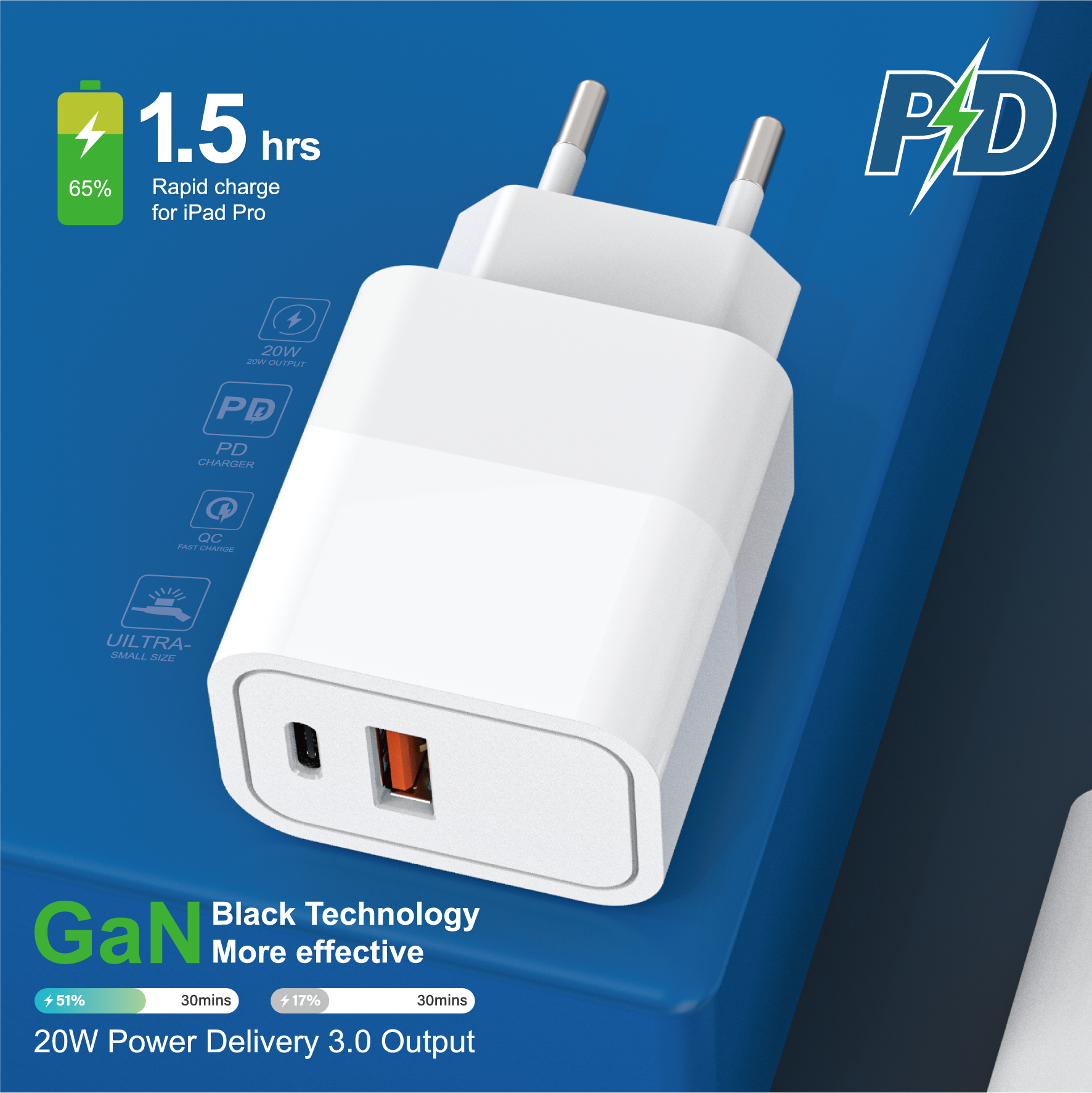 Charger，3C digital，packing design，