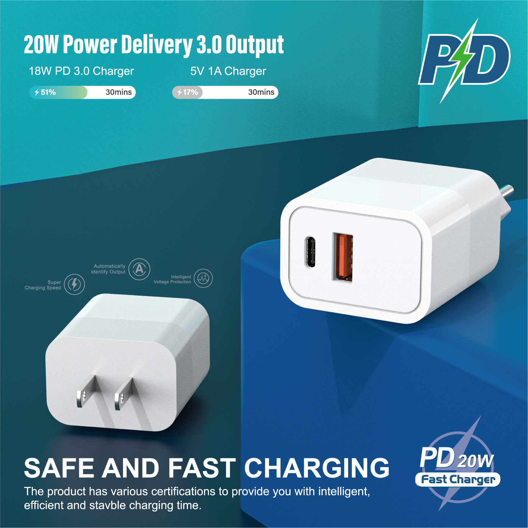 Charger，3C digital，packing design，