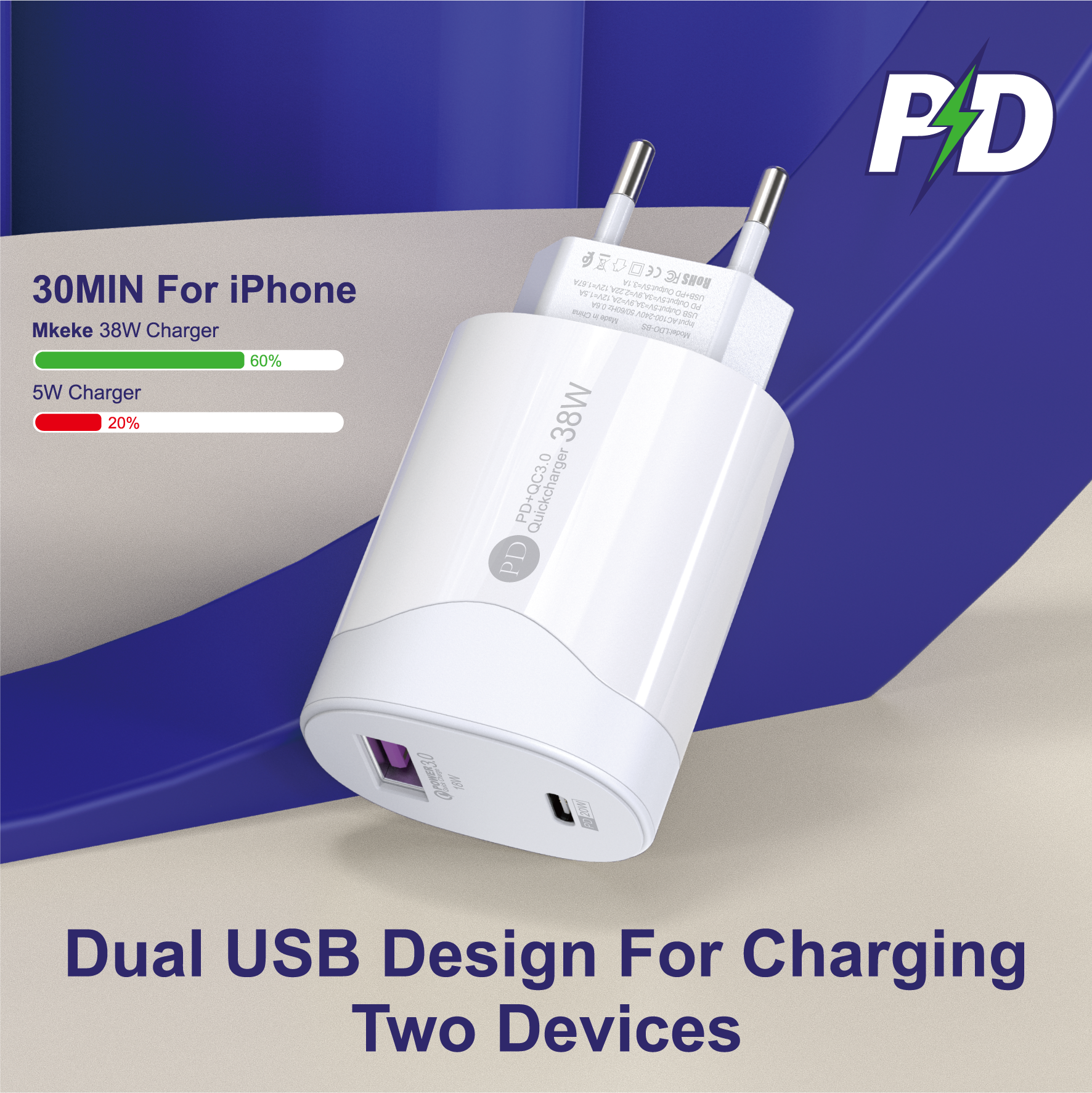 Charger，3C digital，packing design，