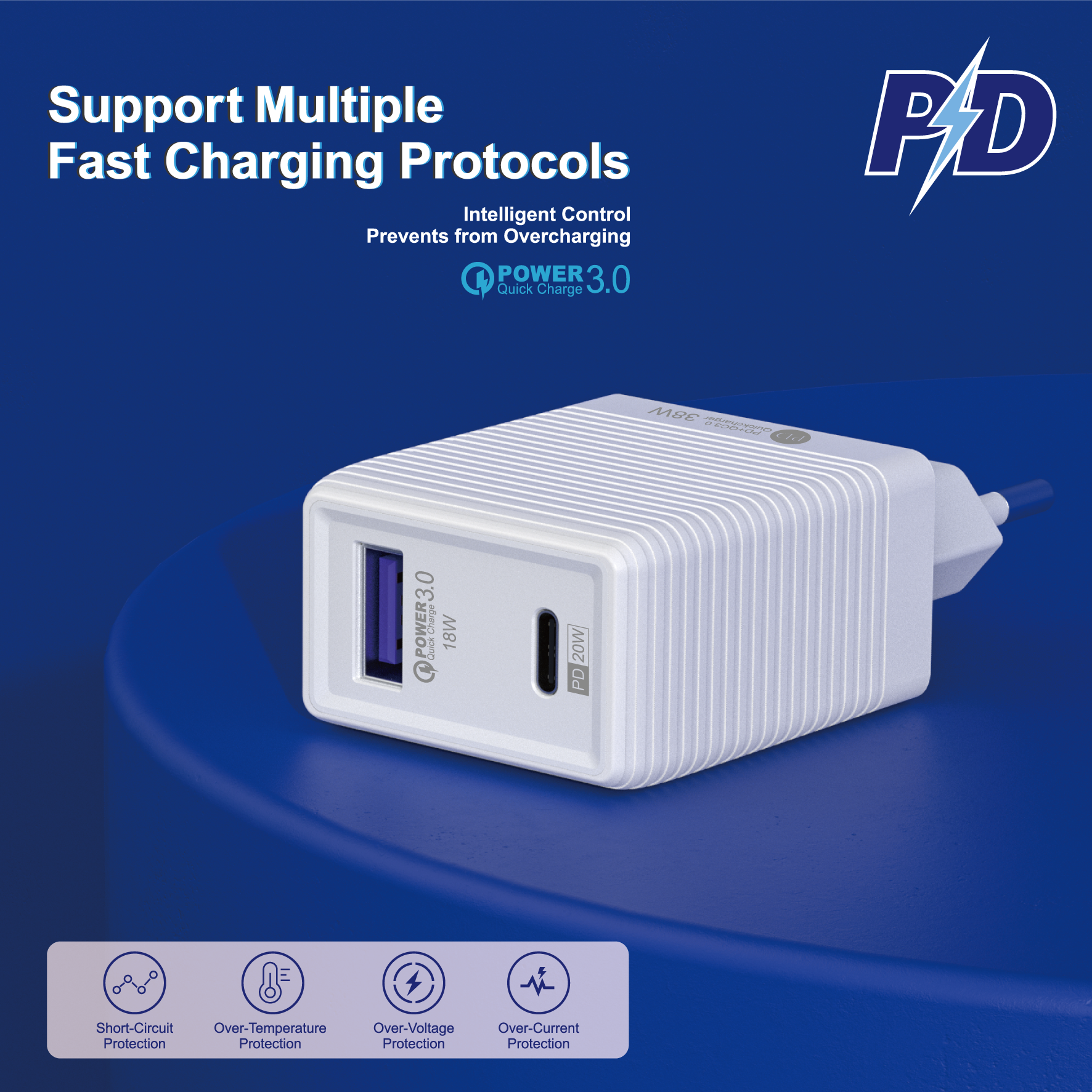 Charger，3C digital，packing design，