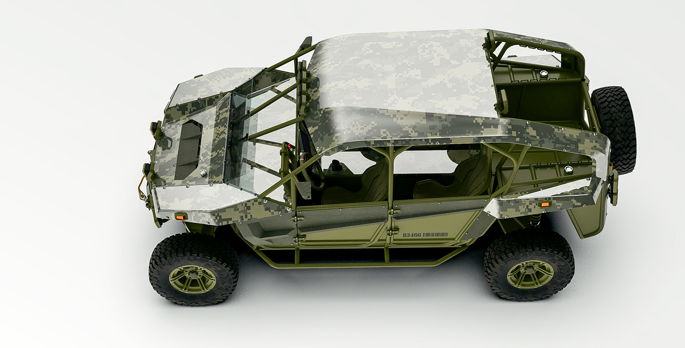 Off-road vehicle，FMS，concept，3d，industrial design，