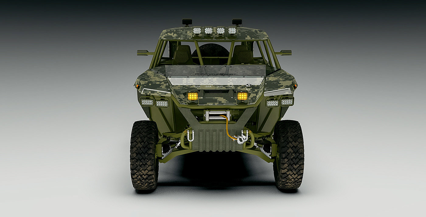 Off-road vehicle，FMS，concept，3d，industrial design，