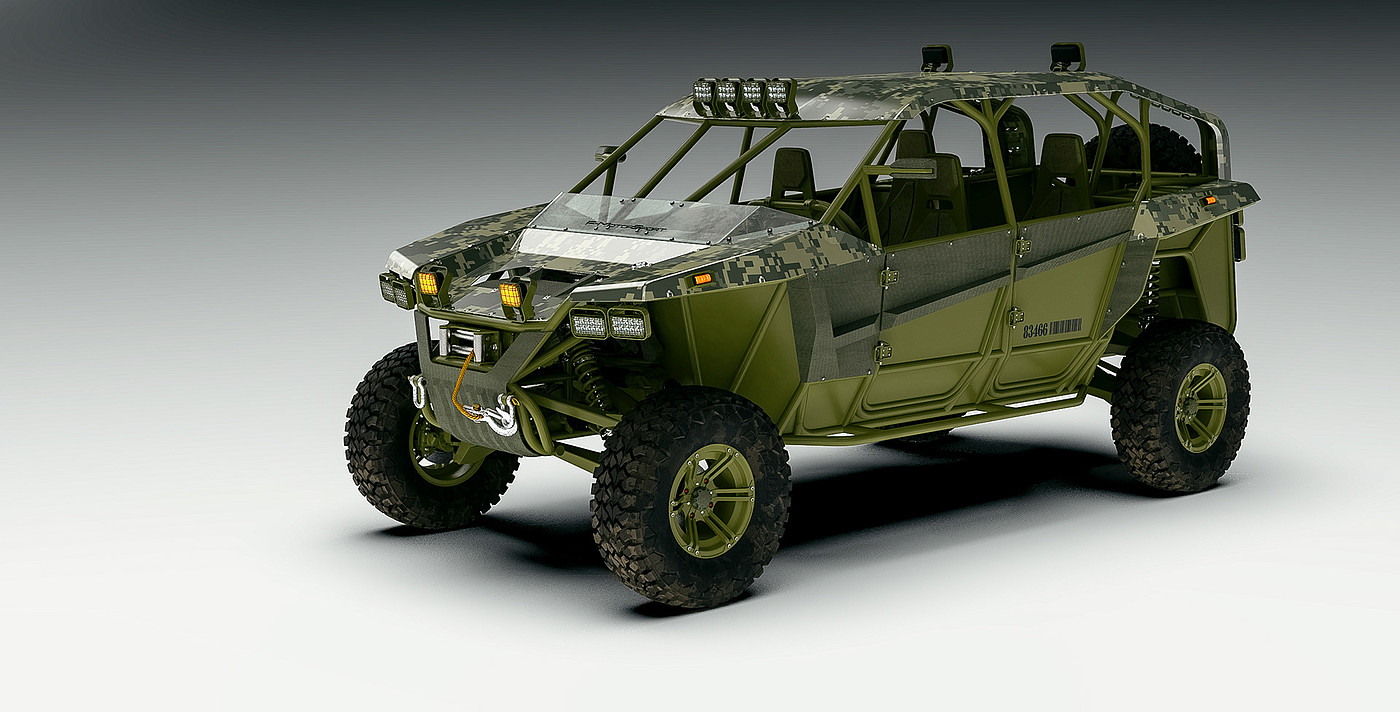 Off-road vehicle，FMS，concept，3d，industrial design，