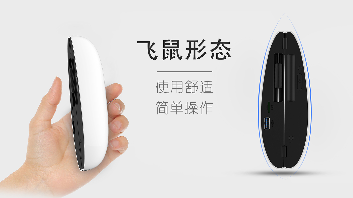 The Flying Hamster，mouse，Multifunctional mouse，Folding mouse，