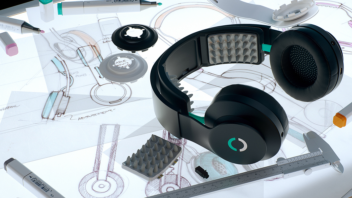 Scientific exercise，athletic sports，product design，headset，