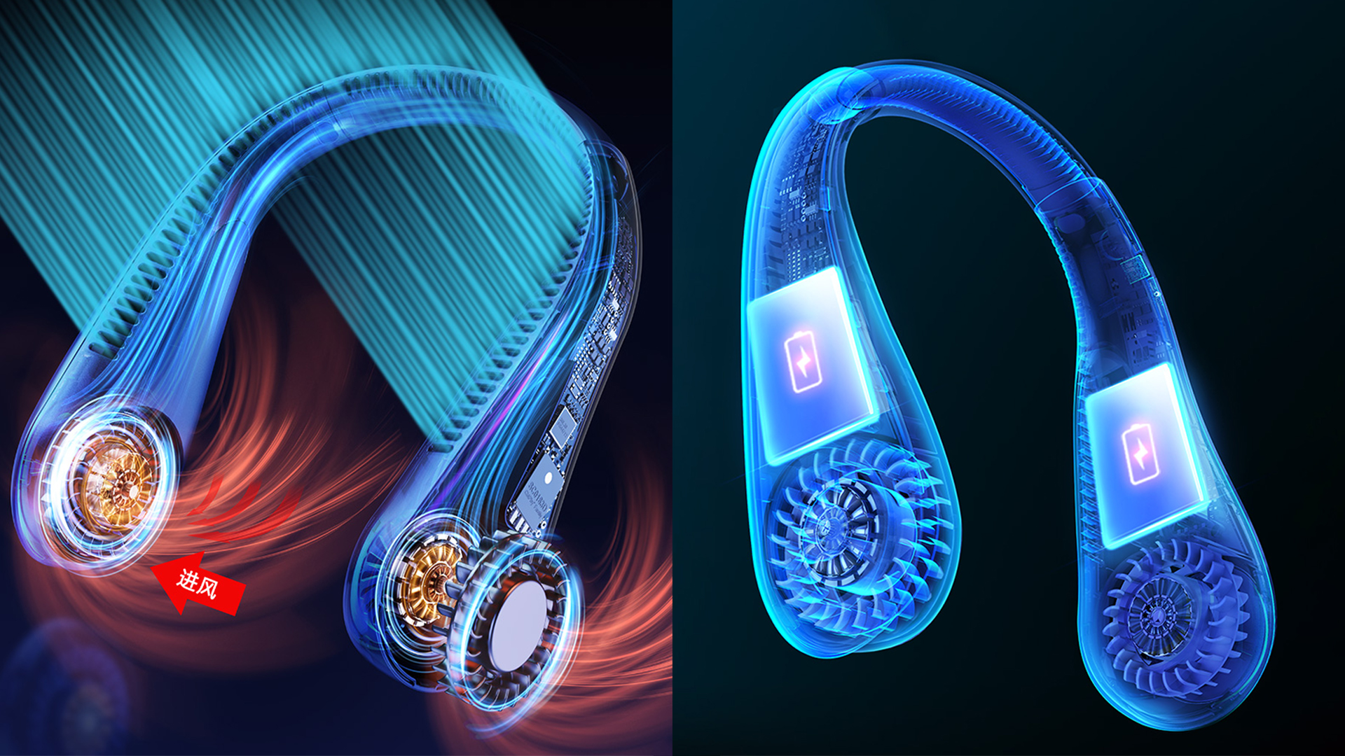 Fan，summer，Portable，halter ，