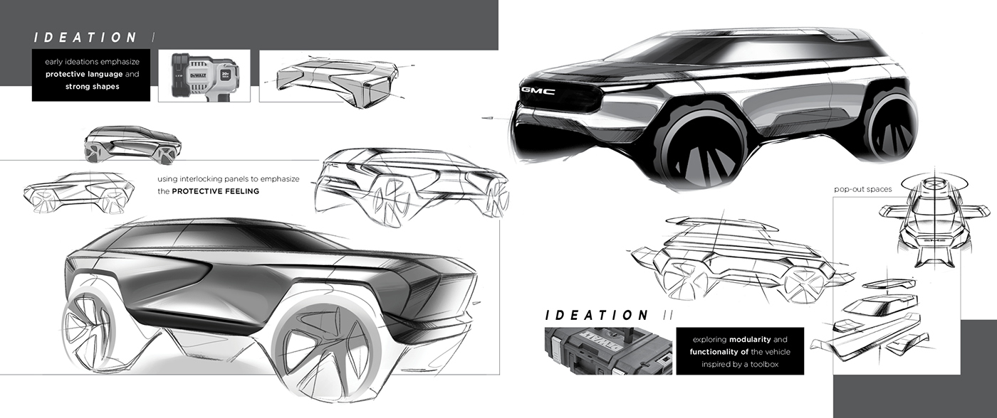 GMC，Touring car，general motors ，conceptual design，automobile，industrial design，sketch，