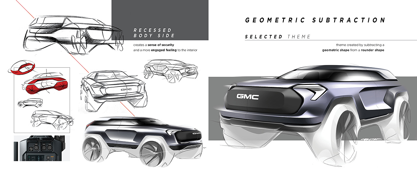 GMC，Touring car，general motors ，conceptual design，automobile，industrial design，sketch，