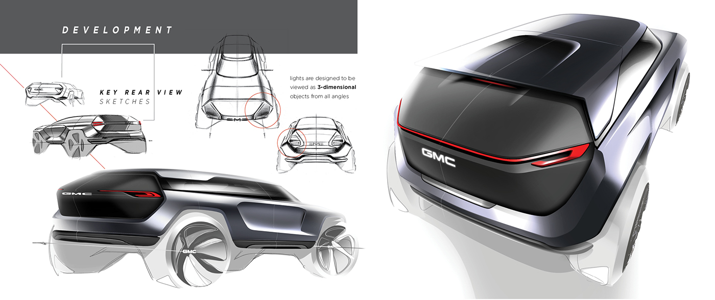 GMC，Touring car，general motors ，conceptual design，automobile，industrial design，sketch，