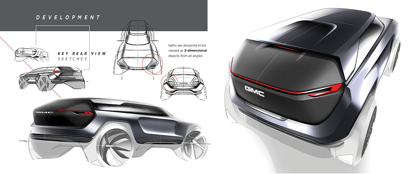 gmc，房车，通用汽车，概念设计，汽车，工业设计，草图，