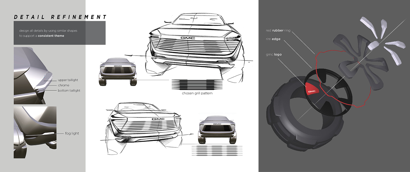 GMC，Touring car，general motors ，conceptual design，automobile，industrial design，sketch，
