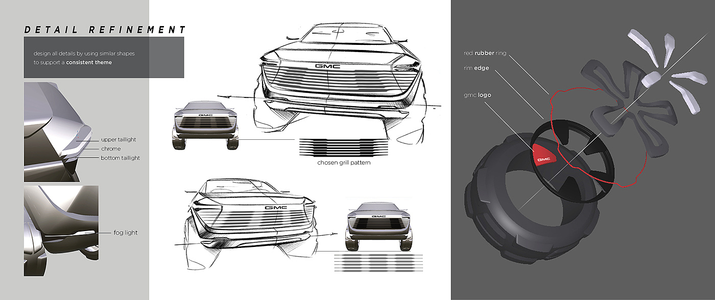 gmc，房车，通用汽车，概念设计，汽车，工业设计，草图，
