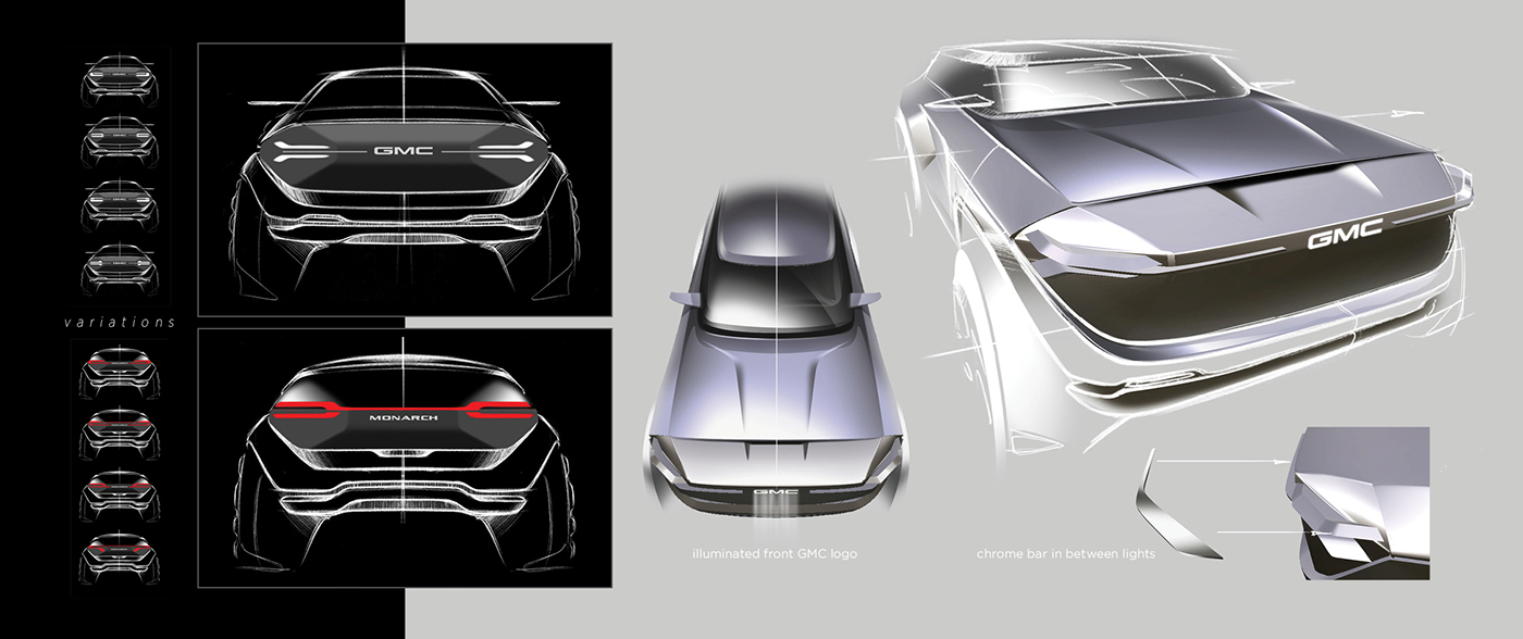 GMC，Touring car，general motors ，conceptual design，automobile，industrial design，sketch，