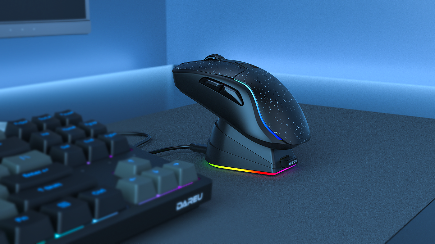 达尔优，鼠标，RGB，游戏鼠标，桌面，
