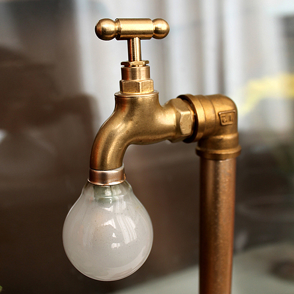 Table lamp, water pipe, faucet，