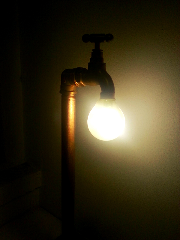 Table lamp, water pipe, faucet，