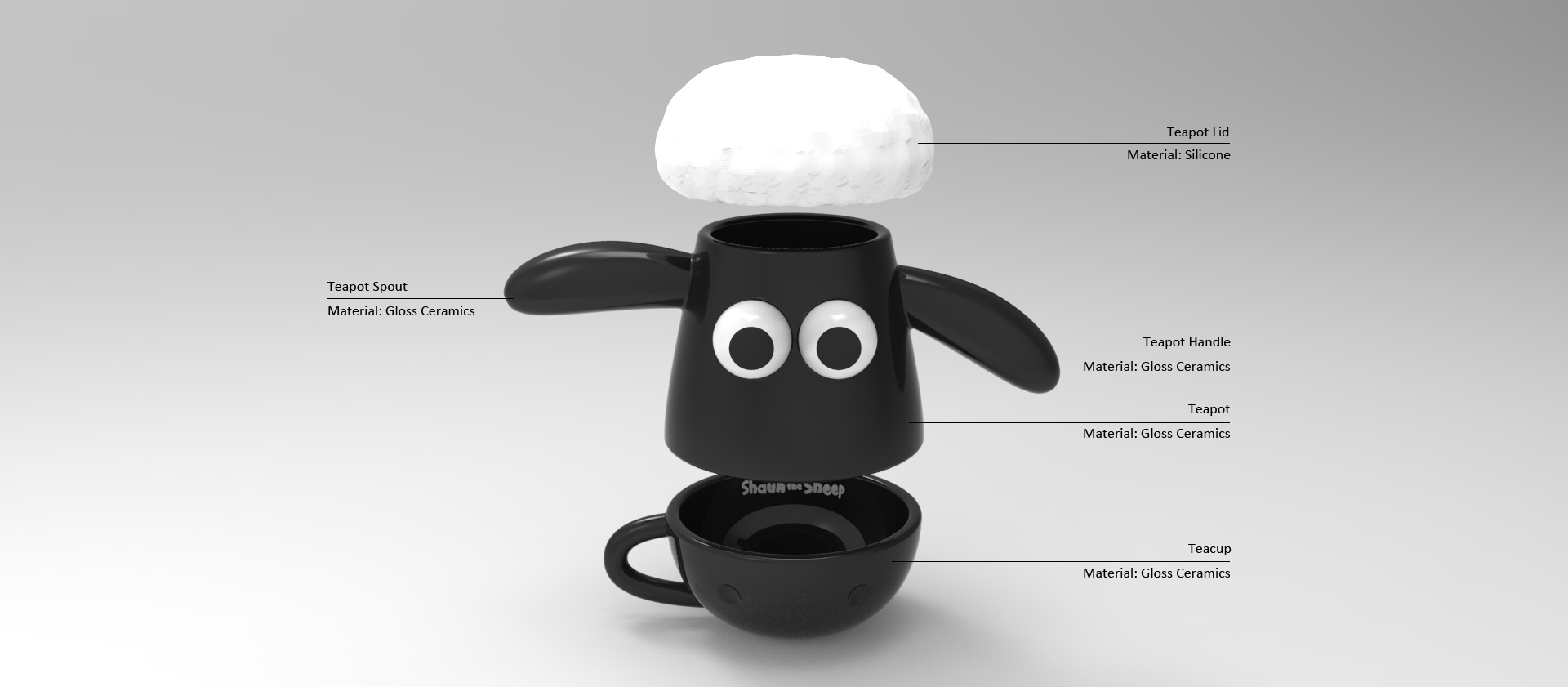 Sample Sean，teapot，Porcelain，Cultural creation，