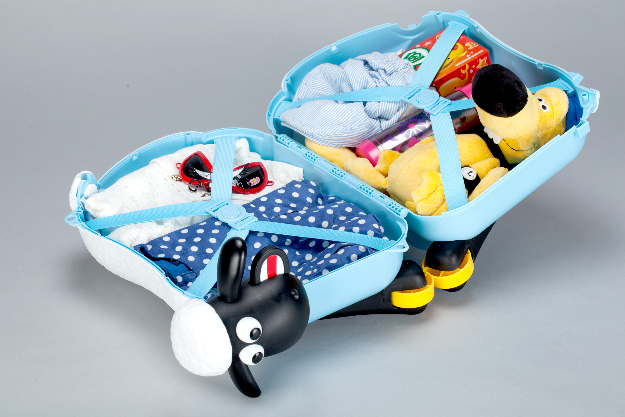 Shaun the Sheep，children，Ride，suitcase，Toys，