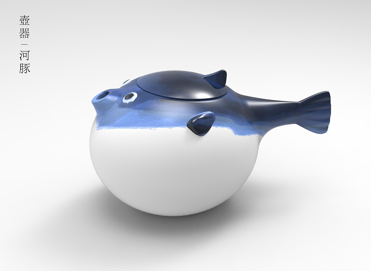 Puffer fish，teapot，Cultural creation，