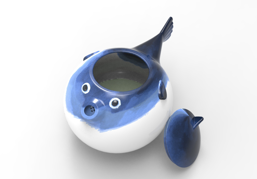 Puffer fish，teapot，Cultural creation，