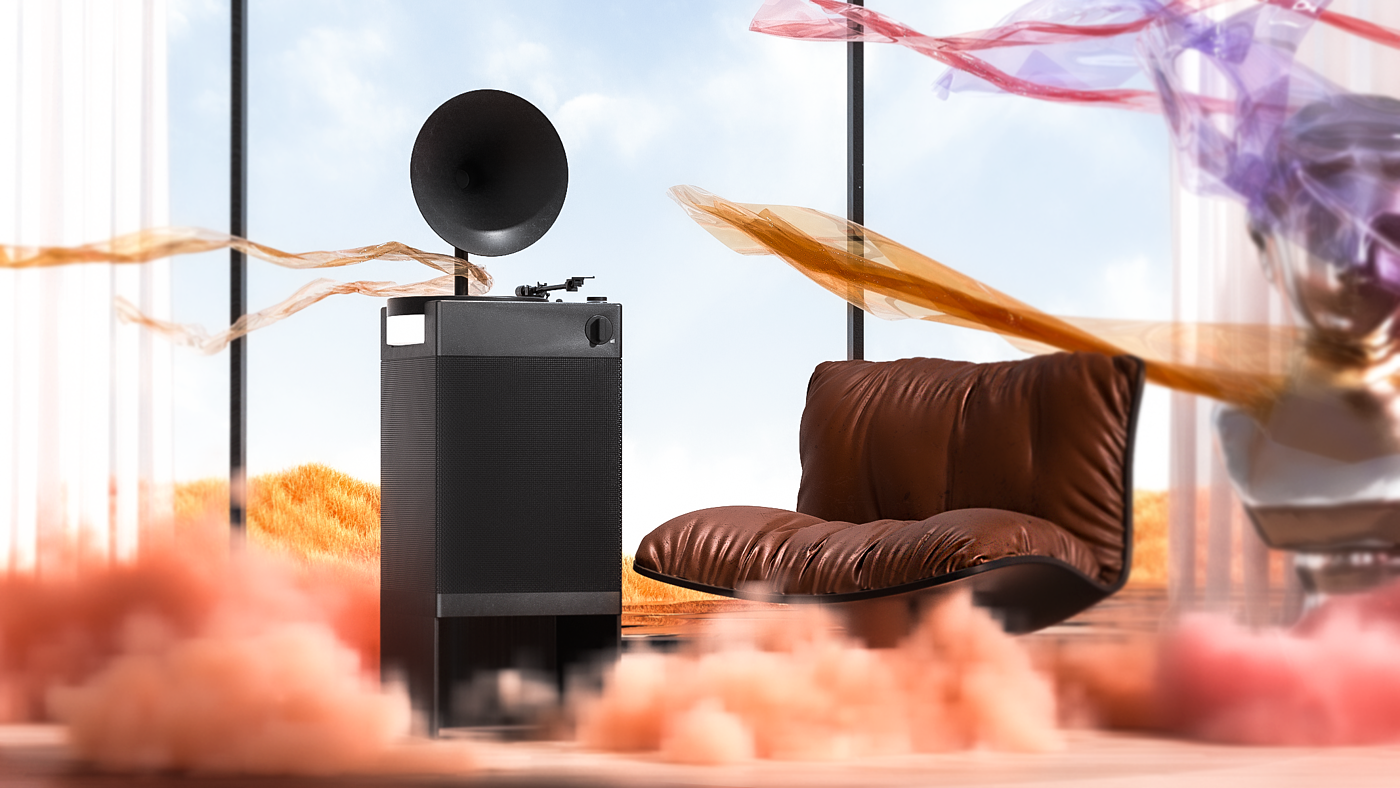 Small household appliance design，phonograph，product design，jukebox，