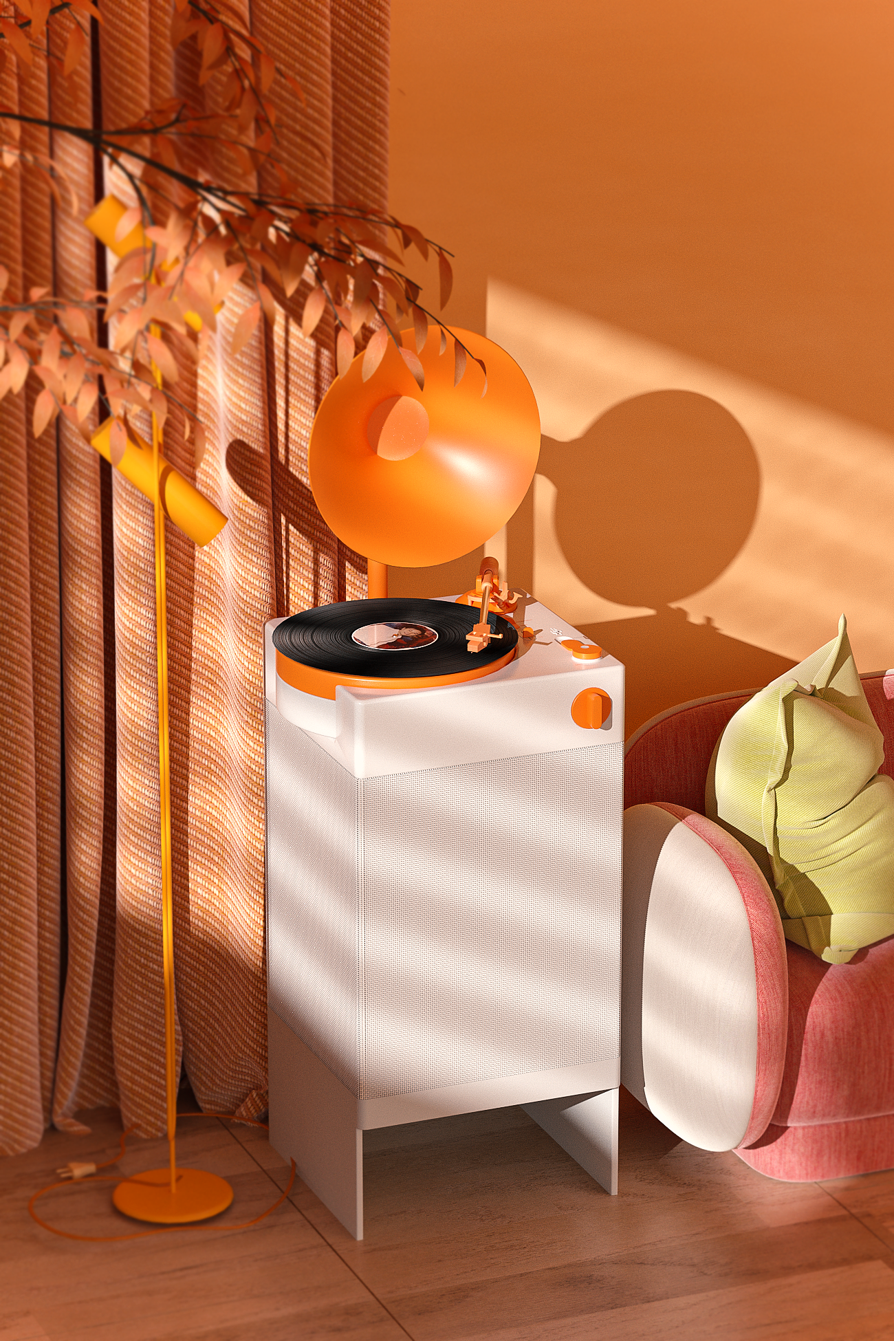 Small household appliance design，phonograph，product design，jukebox，