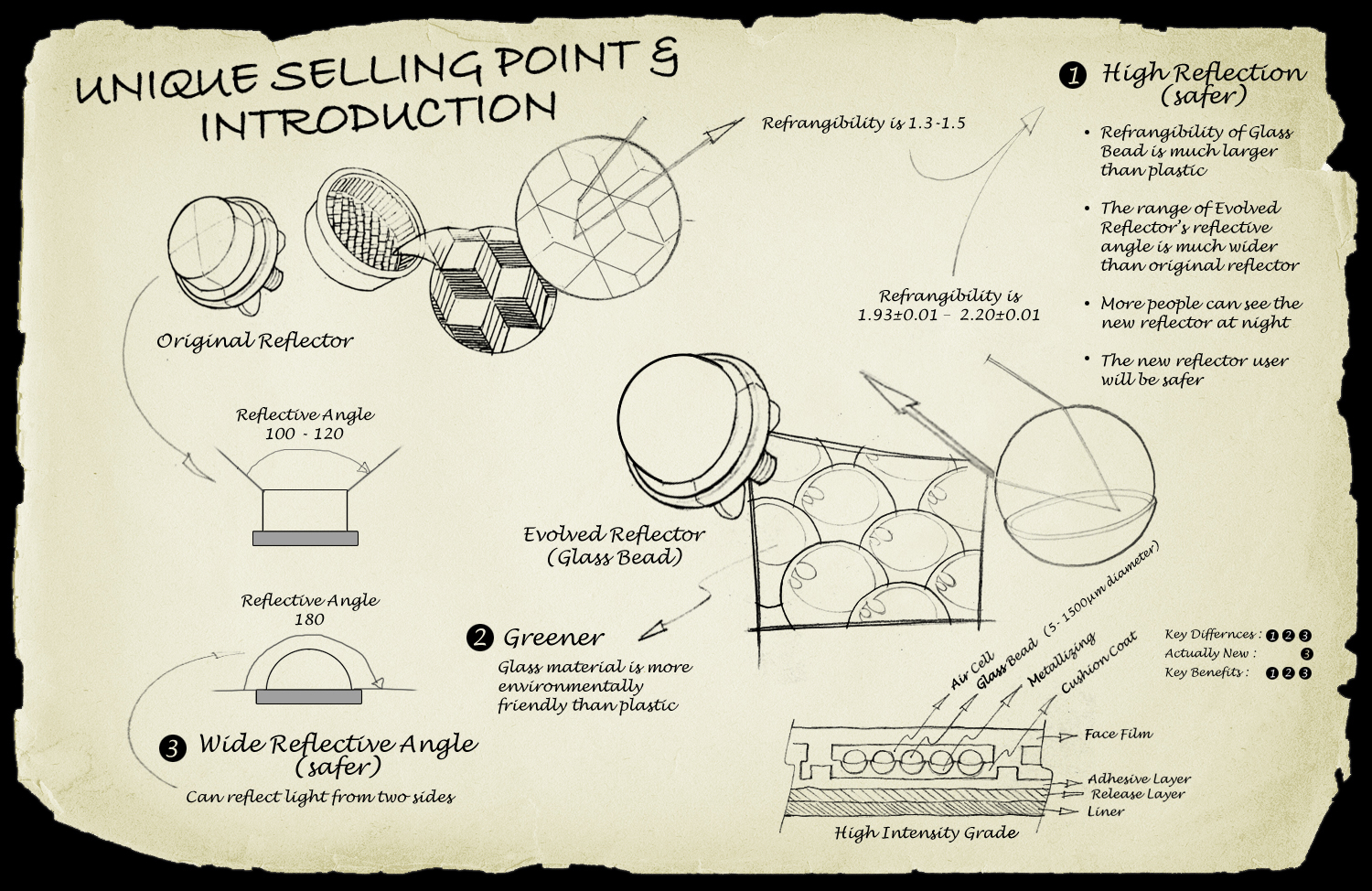 Design Research，Bicycle，reflector，