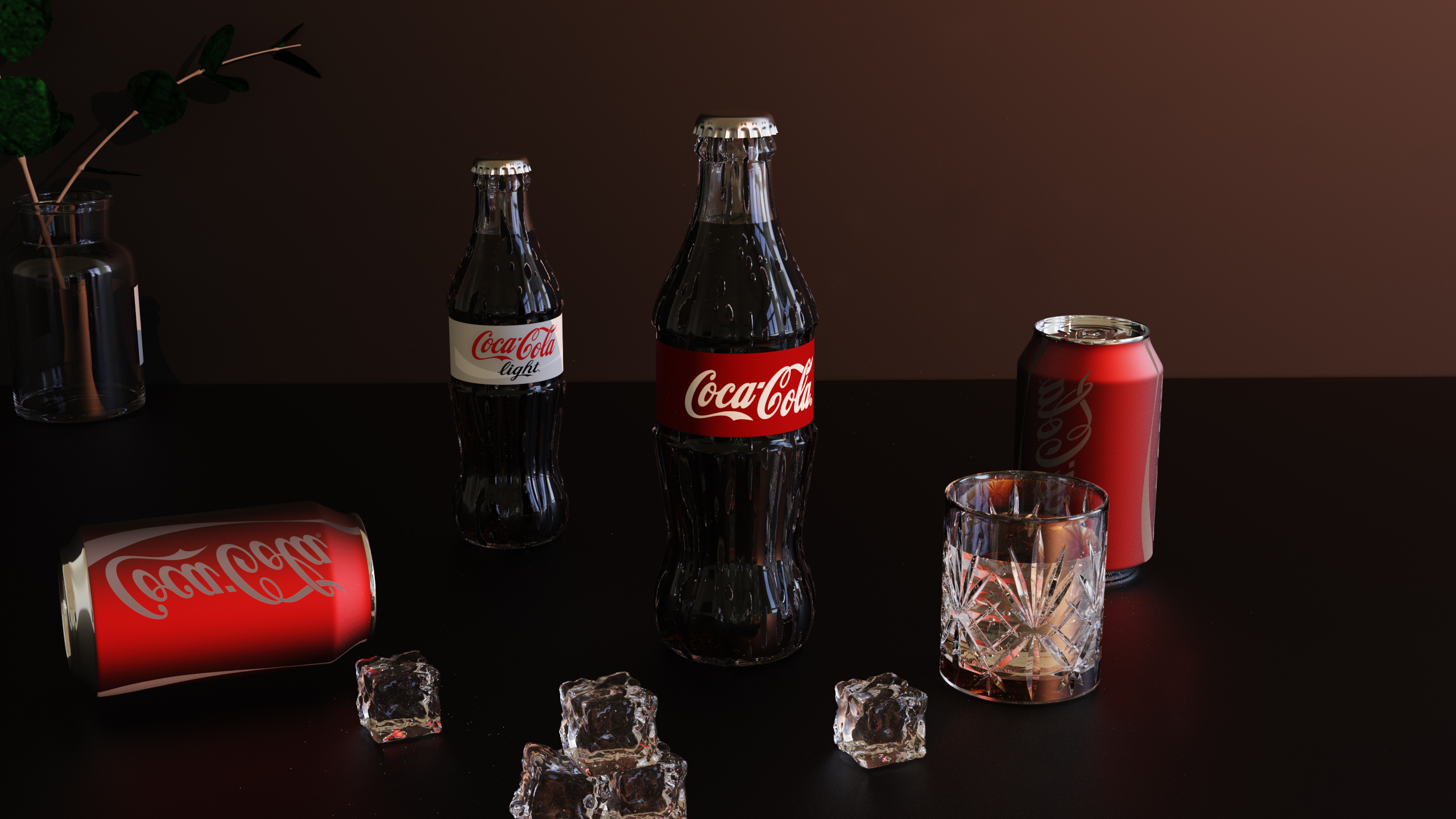 keyshot，photoshop，smoke，Water drops，Caustics，Red and blue light，