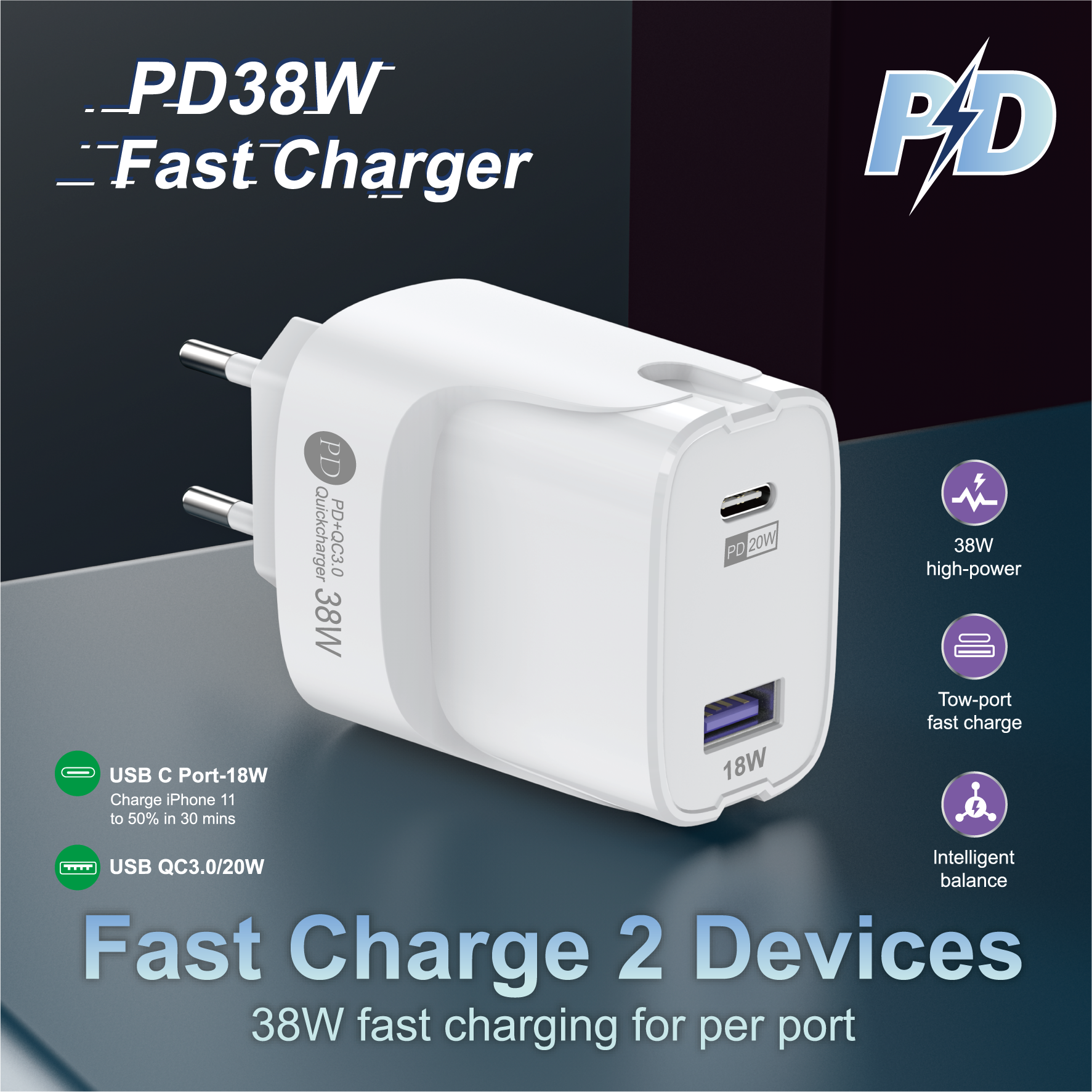 Charger，3C digital，packing design，