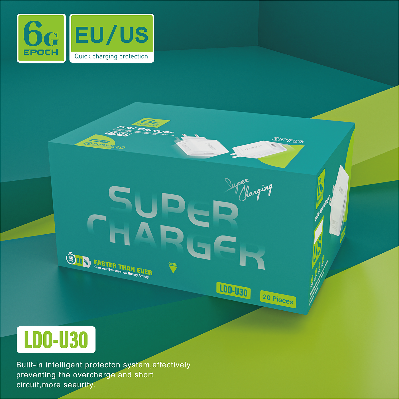 Charger，3C digital，packing design，