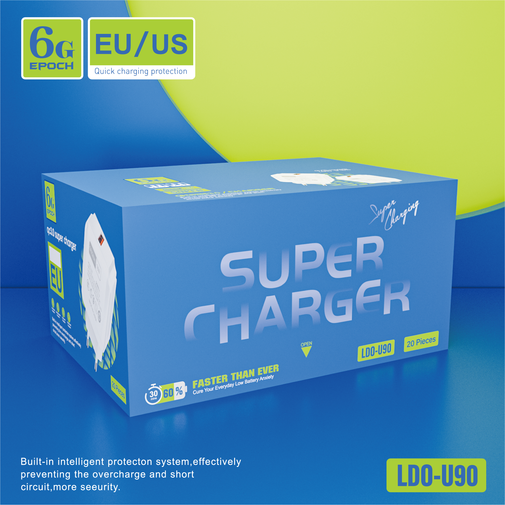 Charger，3C digital，packing design，