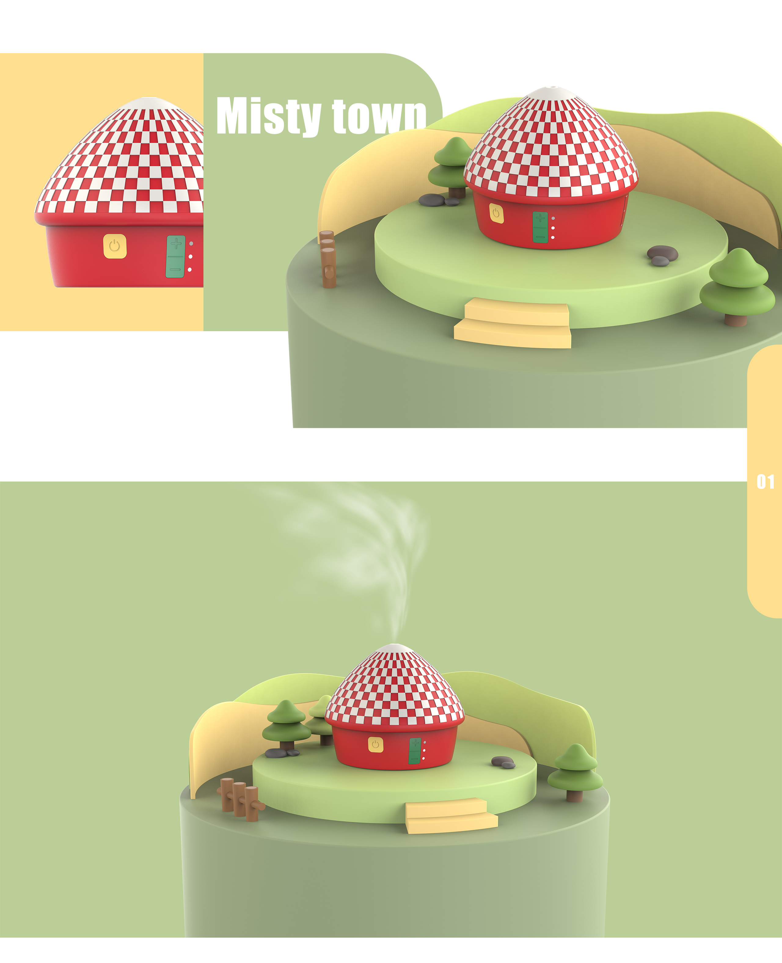 lovely，Childlike interest，Humidifier，Chessboard，originality，