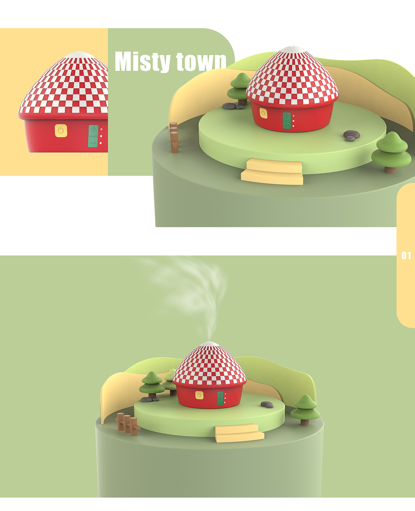 lovely，Childlike interest，Humidifier，Chessboard，originality，