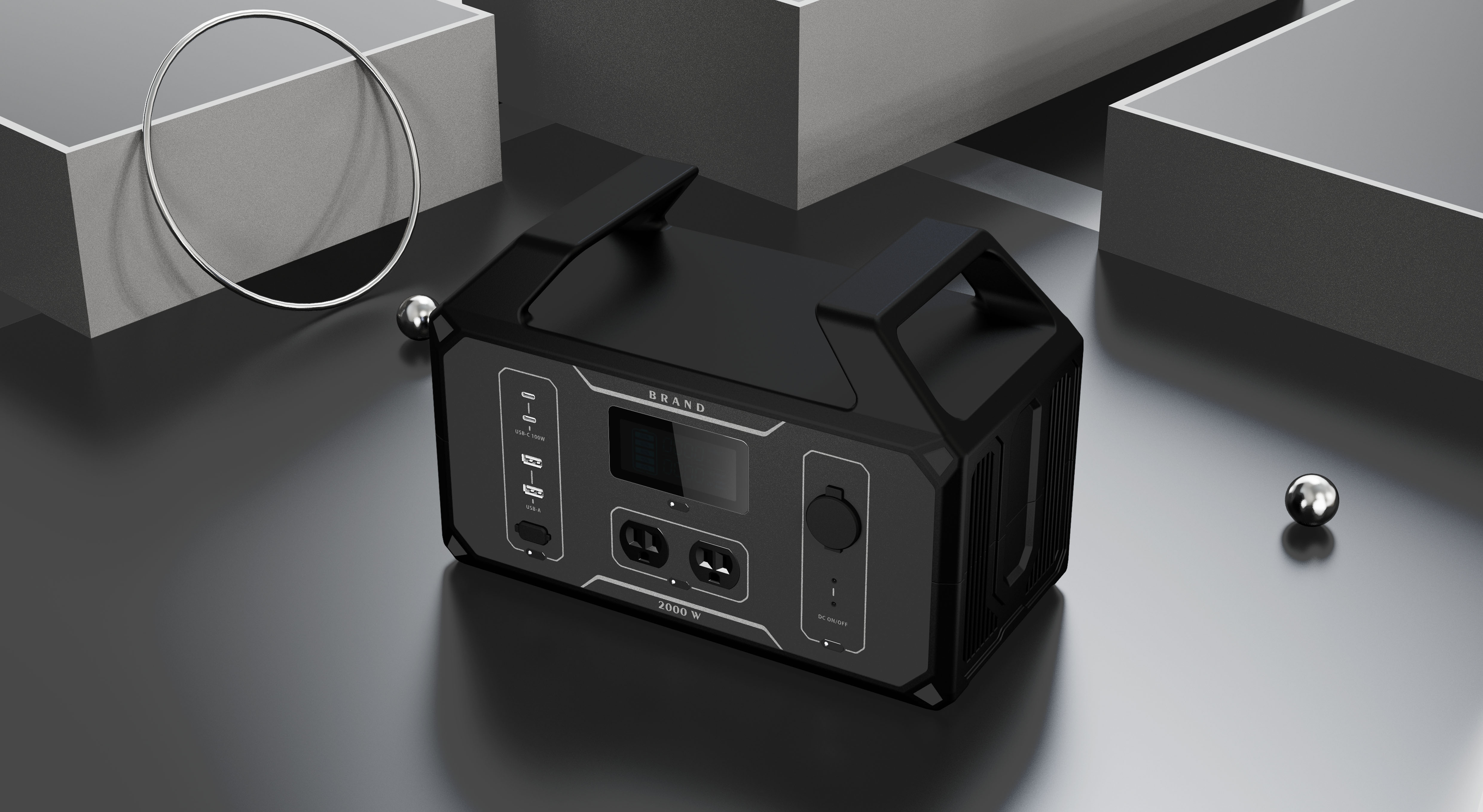 Design of portable energy storage power supply，Design of energy storage power supply，product design，industrial design，Appearance design，Structural design，