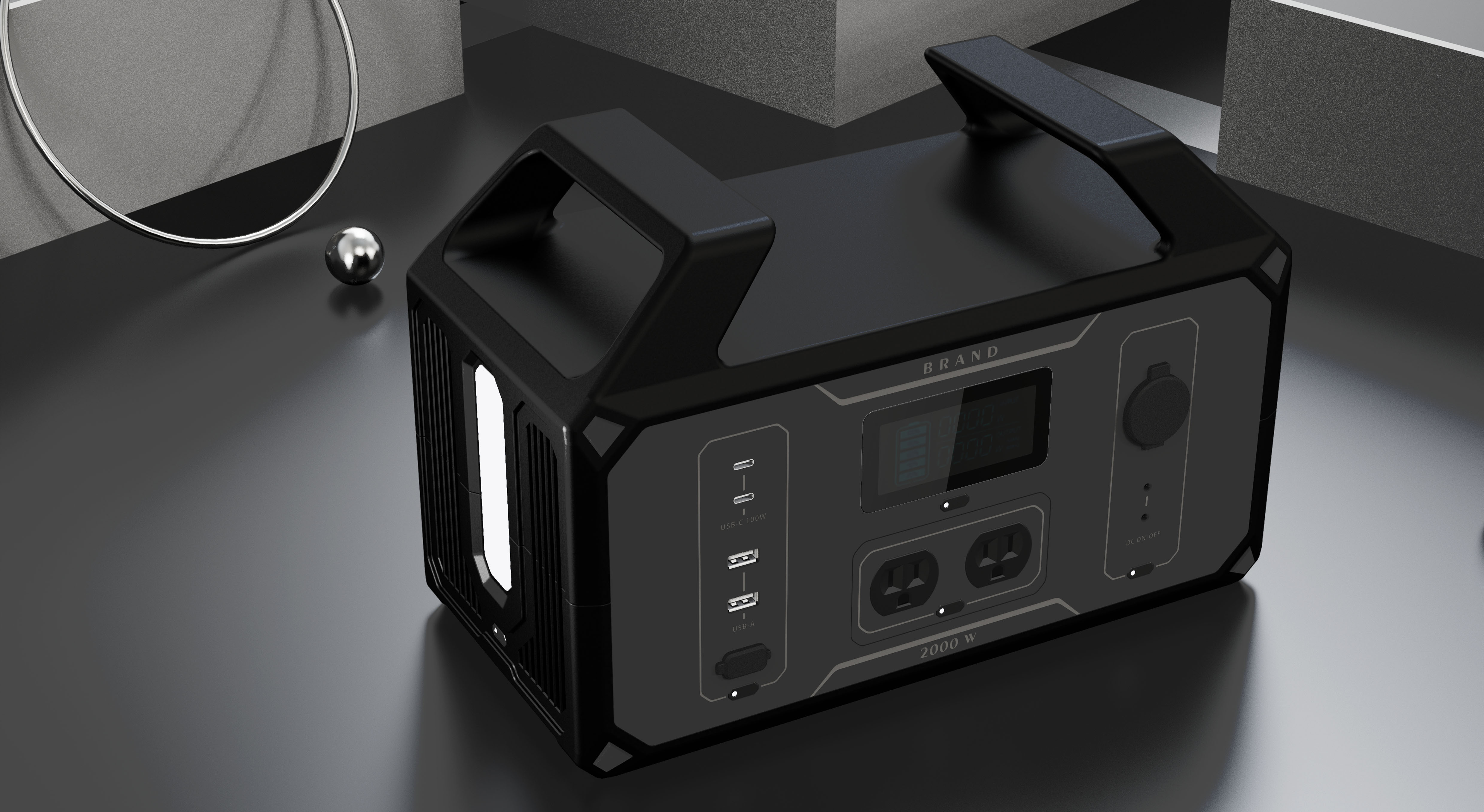 Design of portable energy storage power supply，Design of energy storage power supply，product design，industrial design，Appearance design，Structural design，