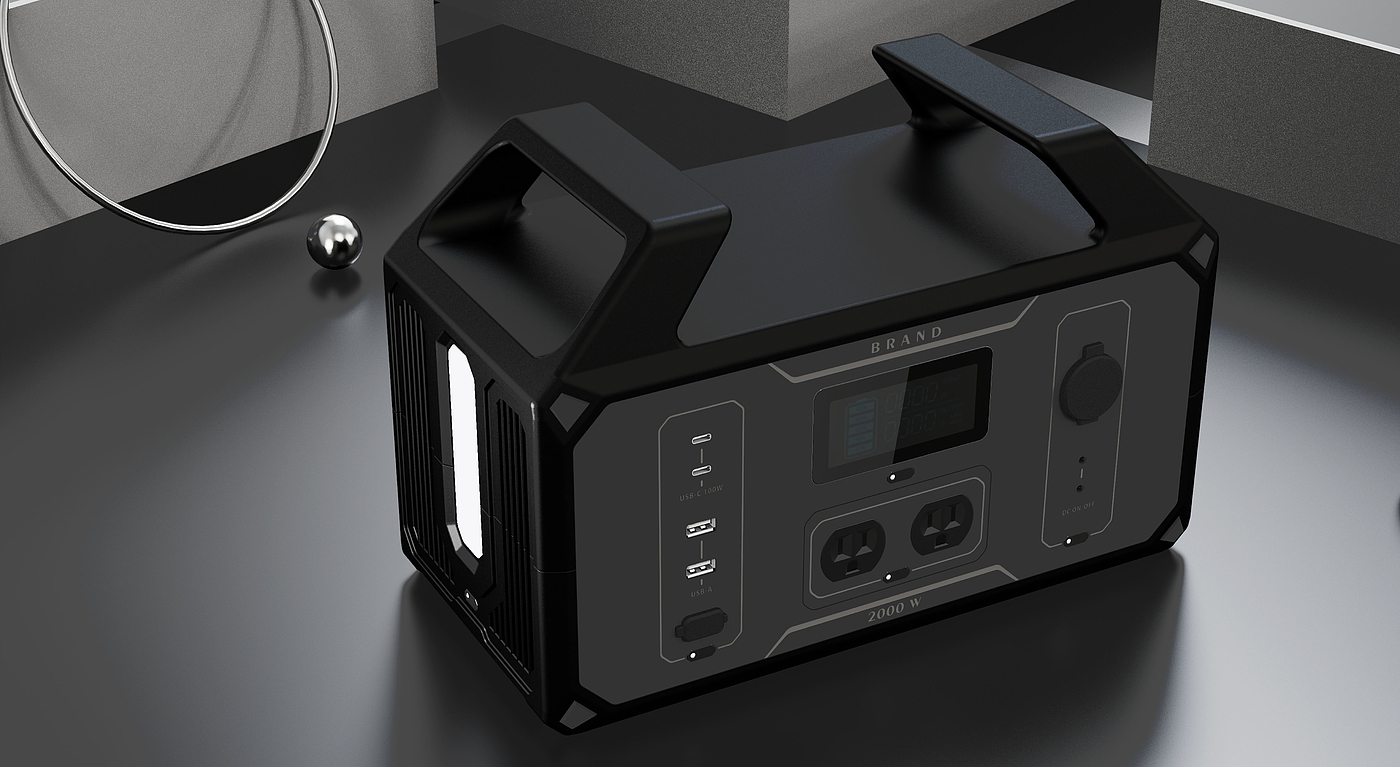 Design of portable energy storage power supply，Design of energy storage power supply，product design，industrial design，Appearance design，Structural design，