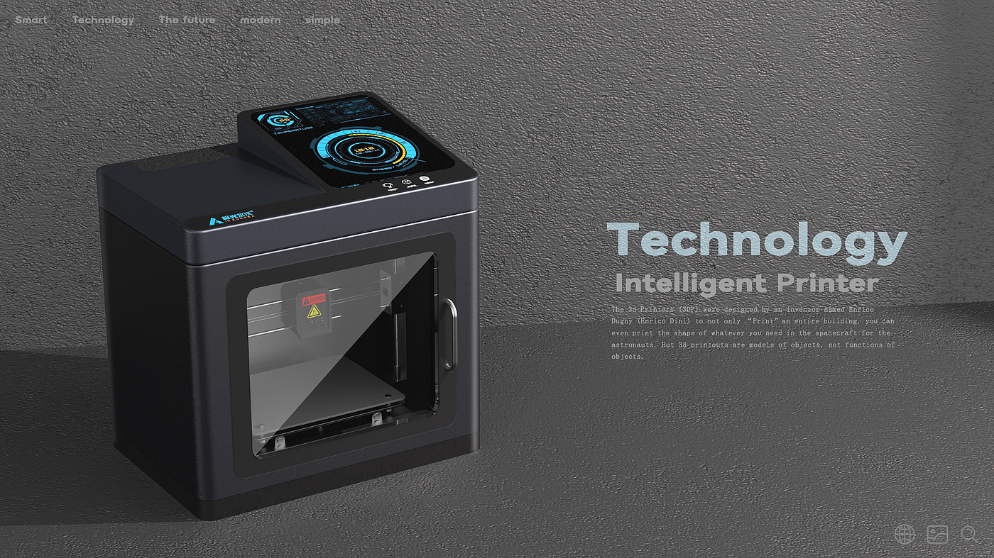 intelligence，Simplicity，3D printer，industrial equipment ，electronic product，Digital，