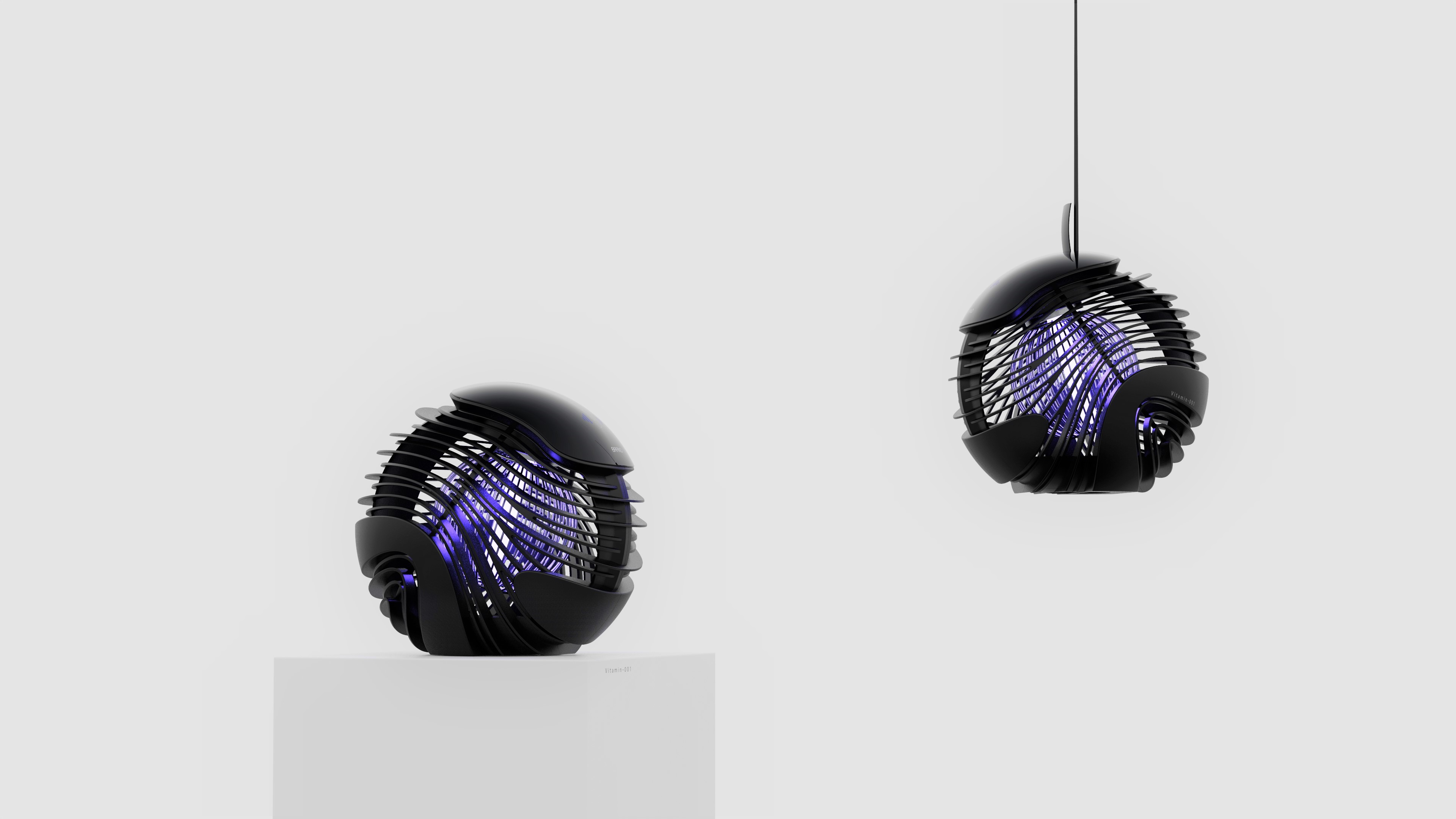 Mosquito killing lamp, industrial design, product development, rendering，