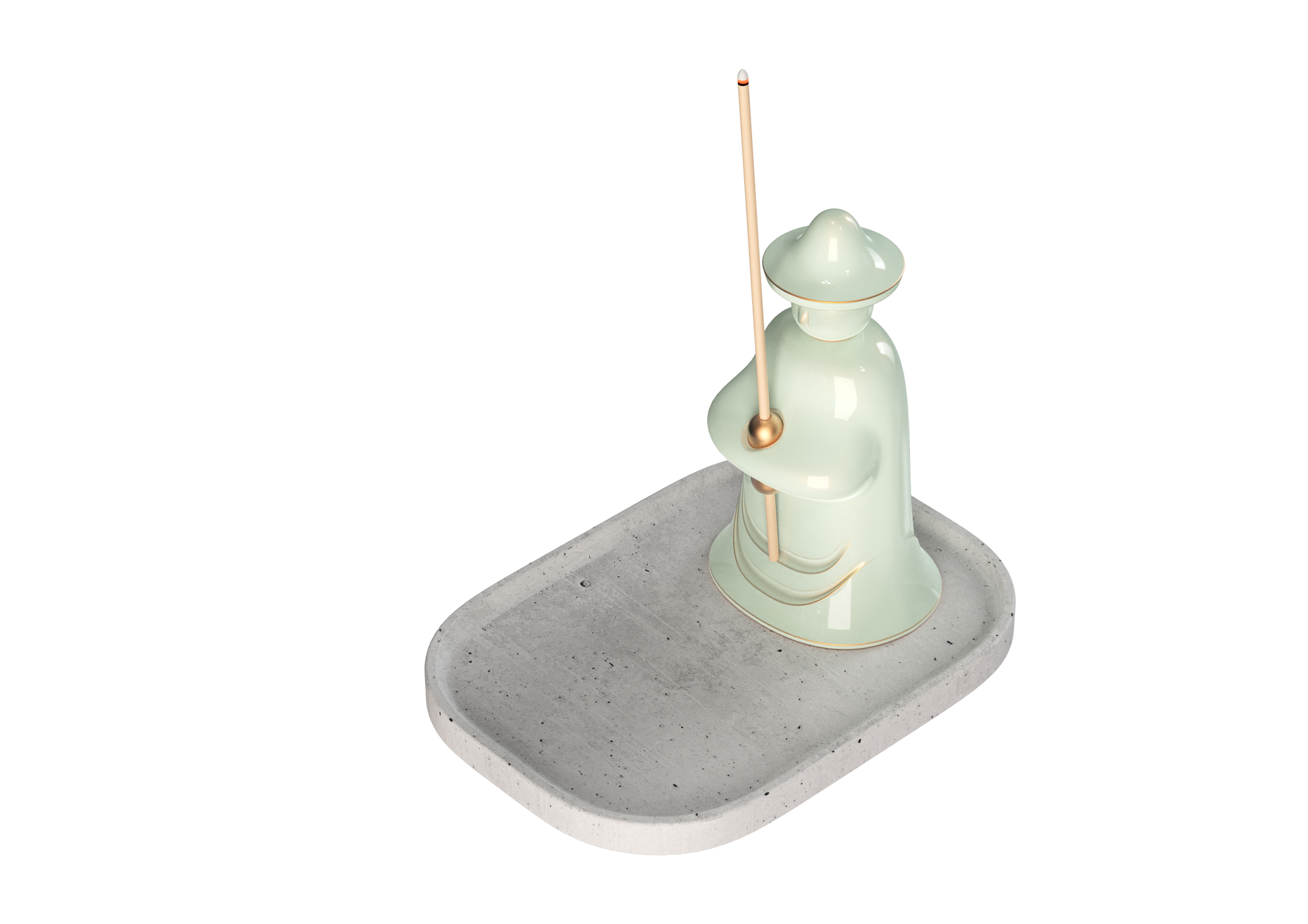 Fragrant plug，cement，Pottery figurines，wooden figurine，Bodyguard，